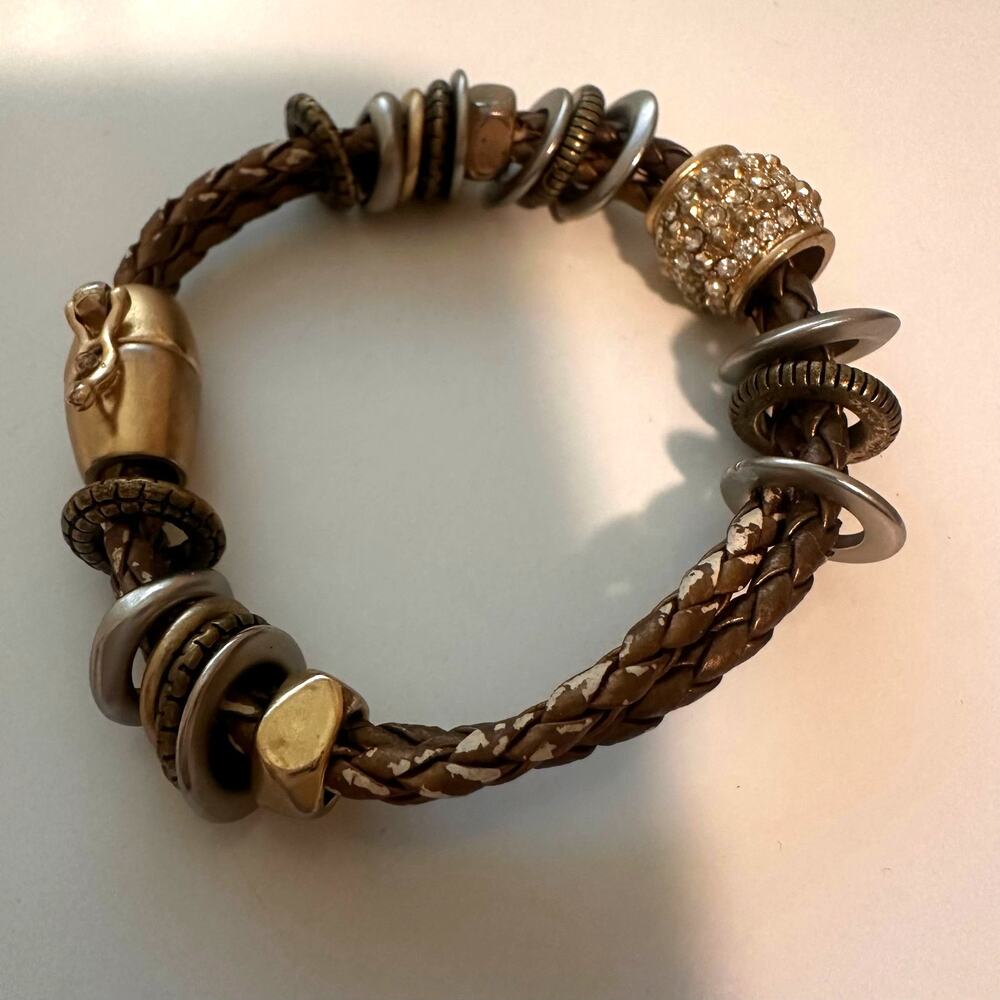 100% positive feedback RARE CHICO'S BISMA Braided Multi strand Chunky Bracelet